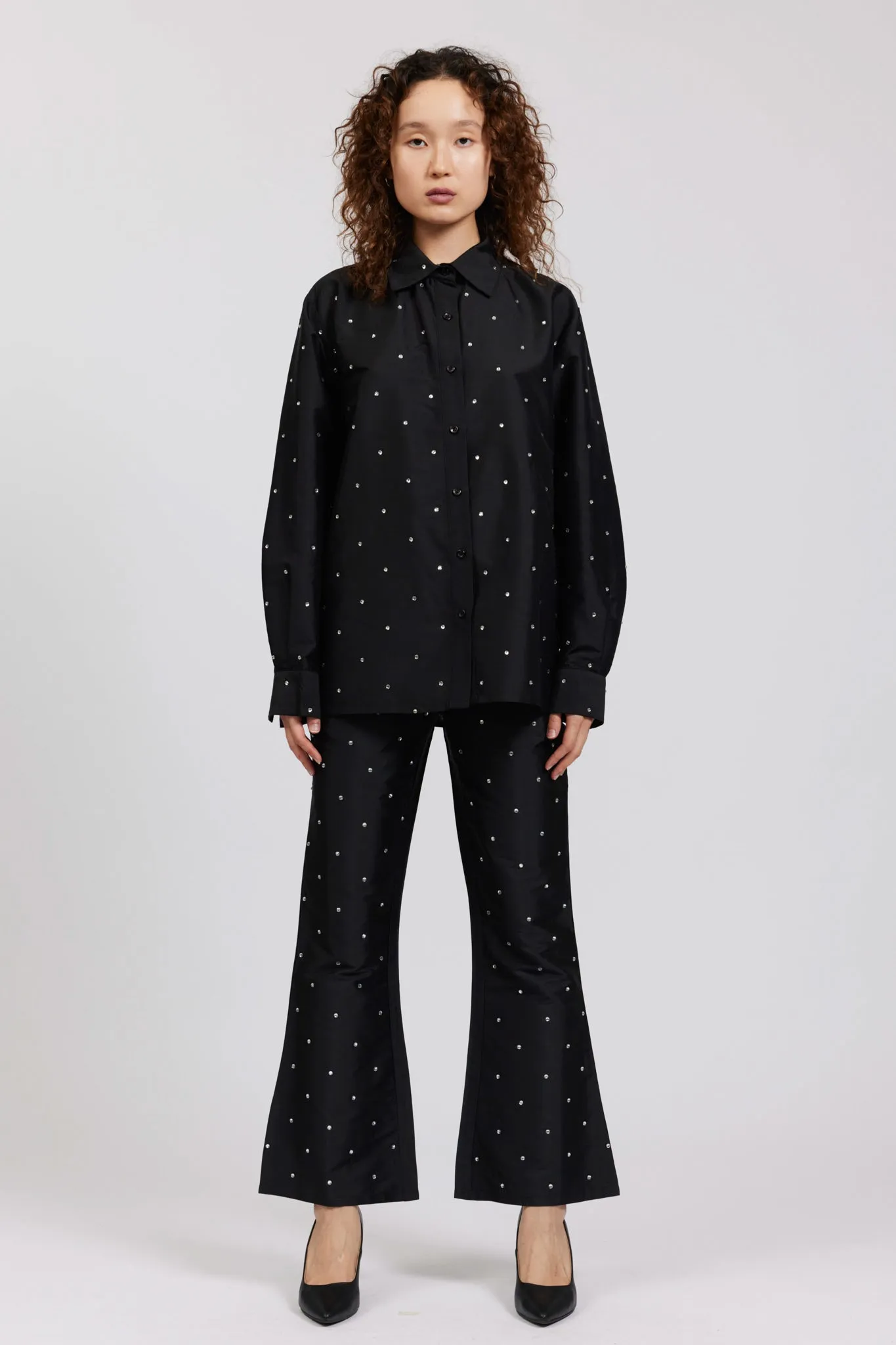 Lawyer Pant in Black Rhinestone