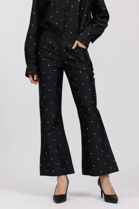 Lawyer Pant in Black Rhinestone