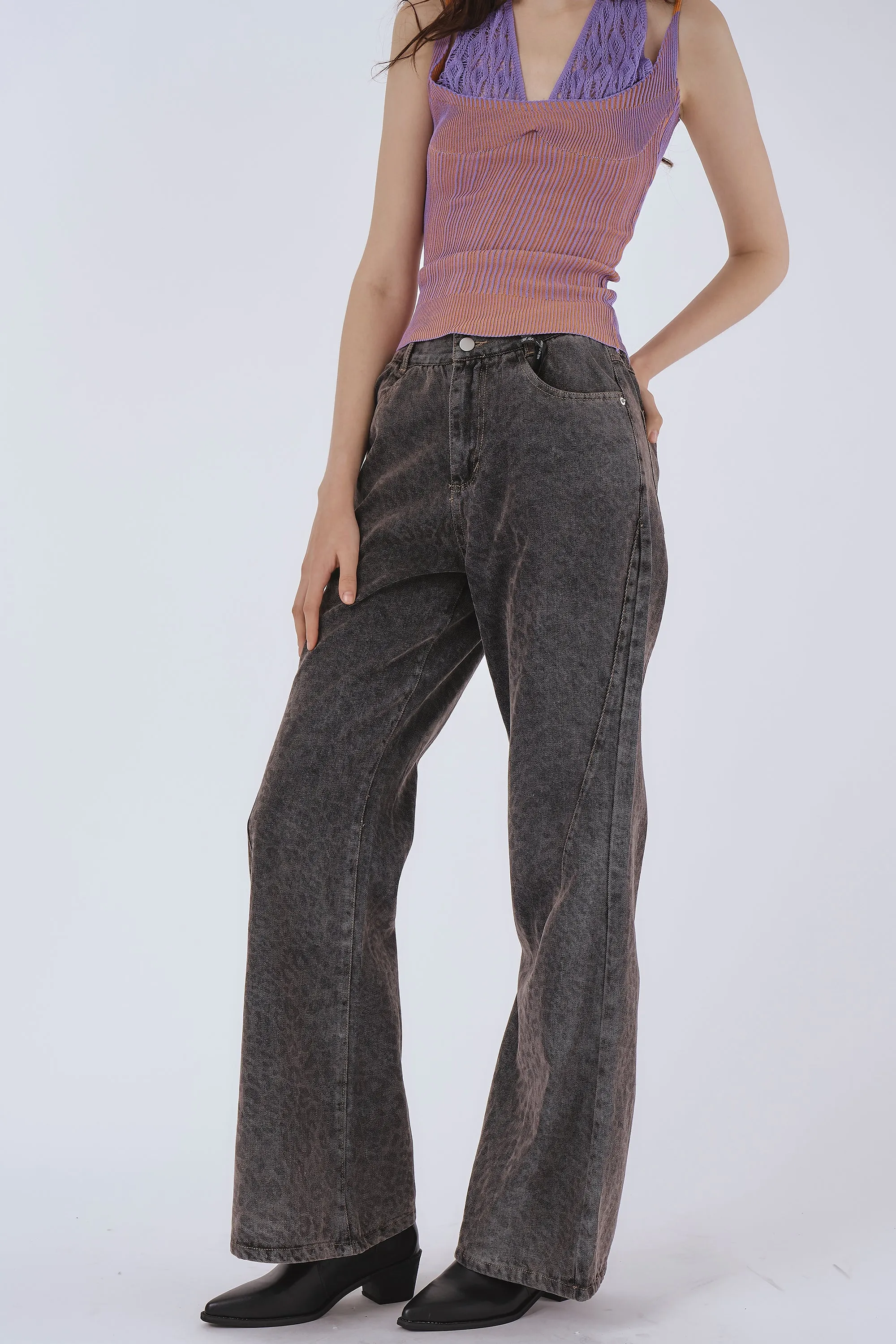 Layla Leopard Wide Leg Jeans