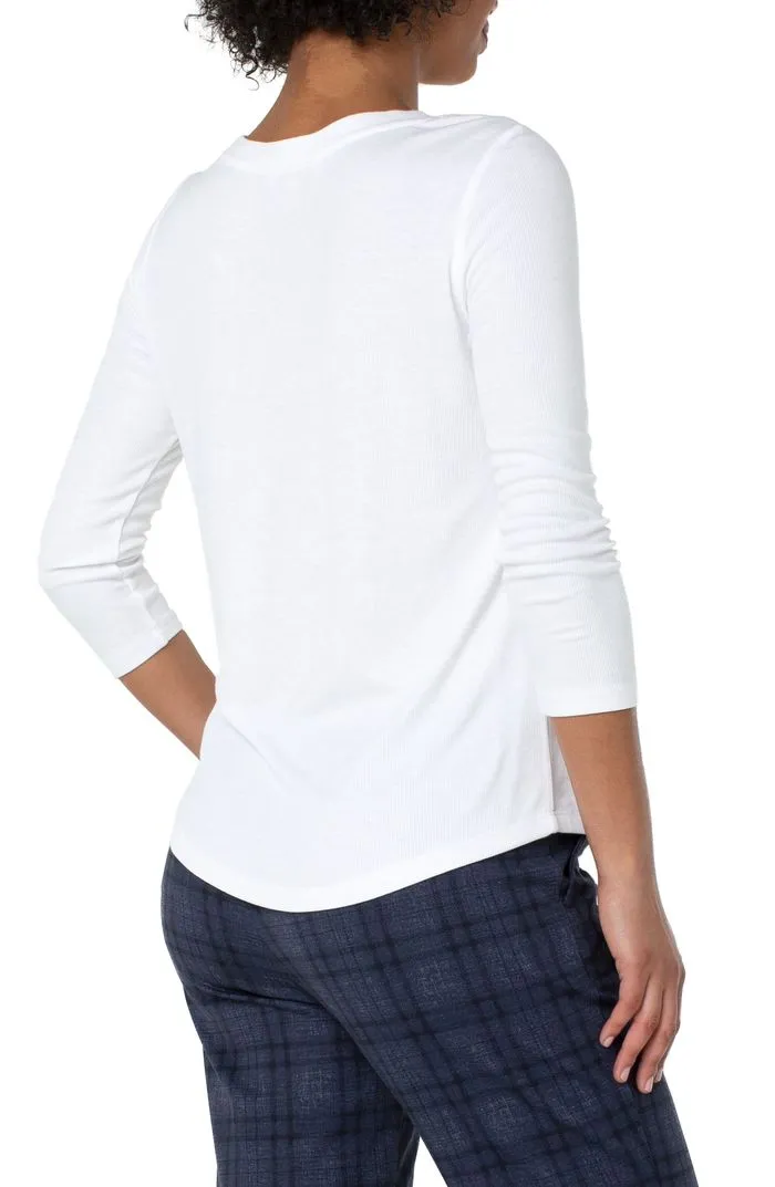 Liverpool 3/4 Sleeve Knit Tee (solid)