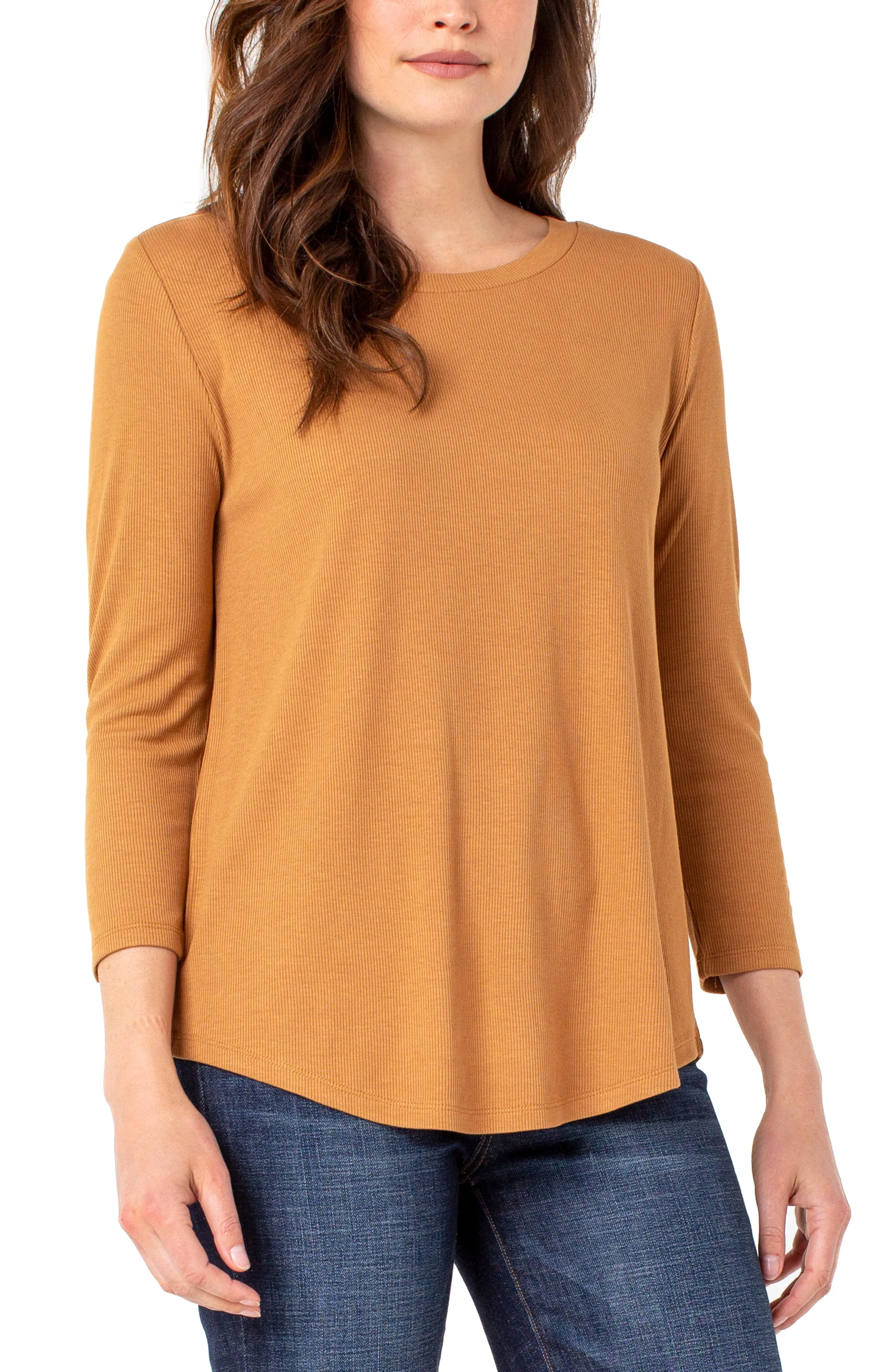 Liverpool 3/4 Sleeve Knit Tee (solid)