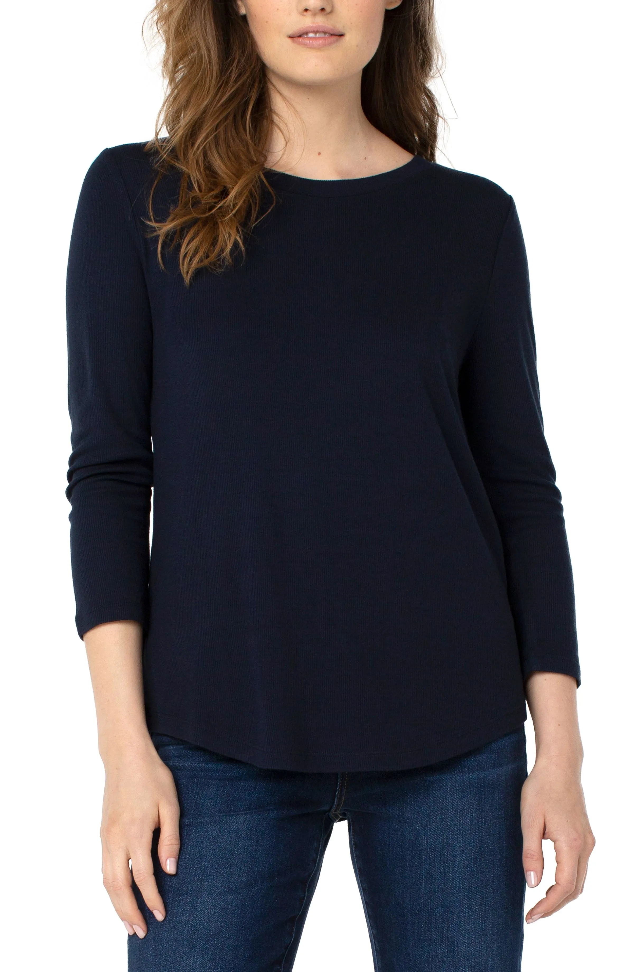 Liverpool 3/4 Sleeve Knit Tee (solid)