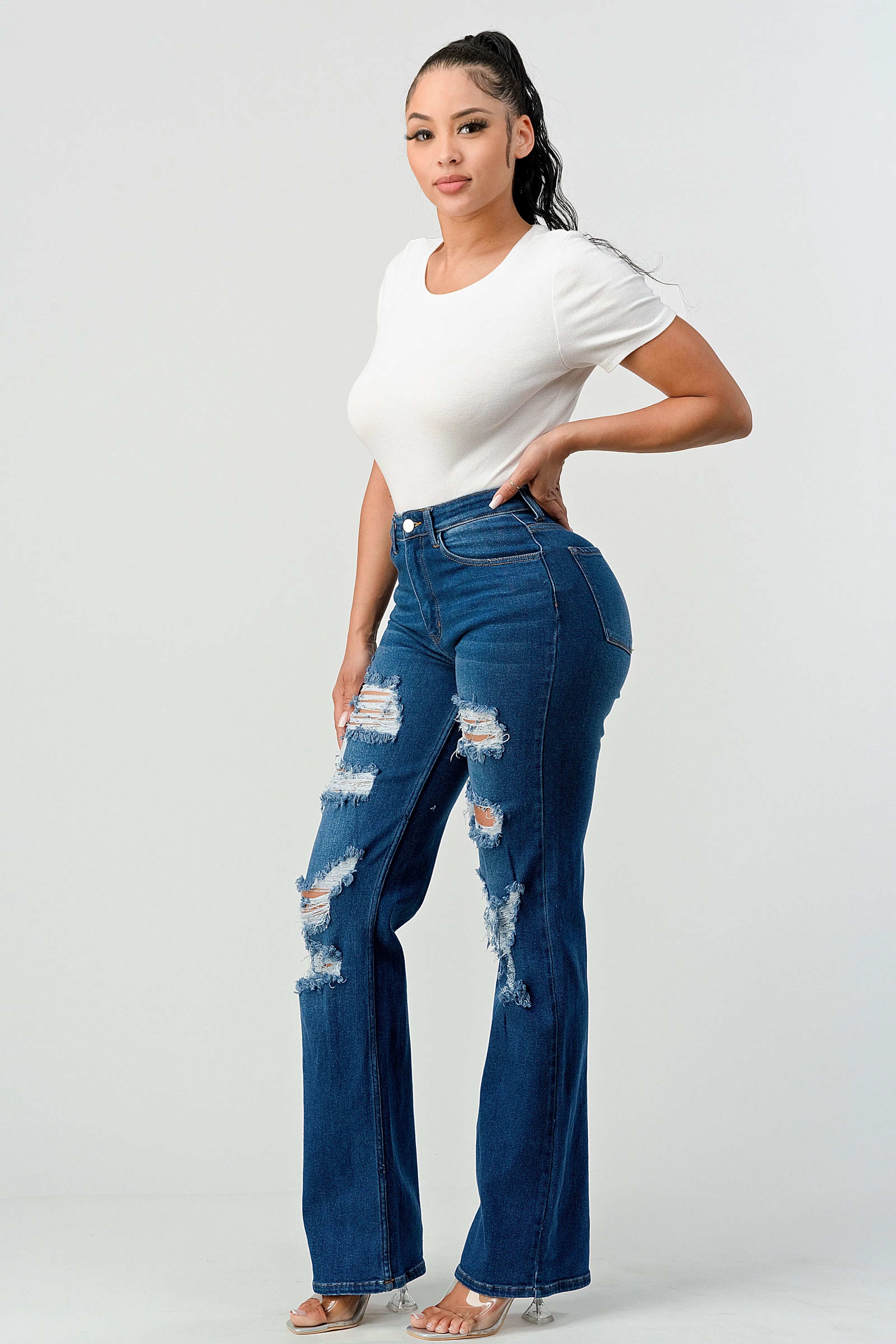 LM-032 WIDE LEG JEANS INDIGO
