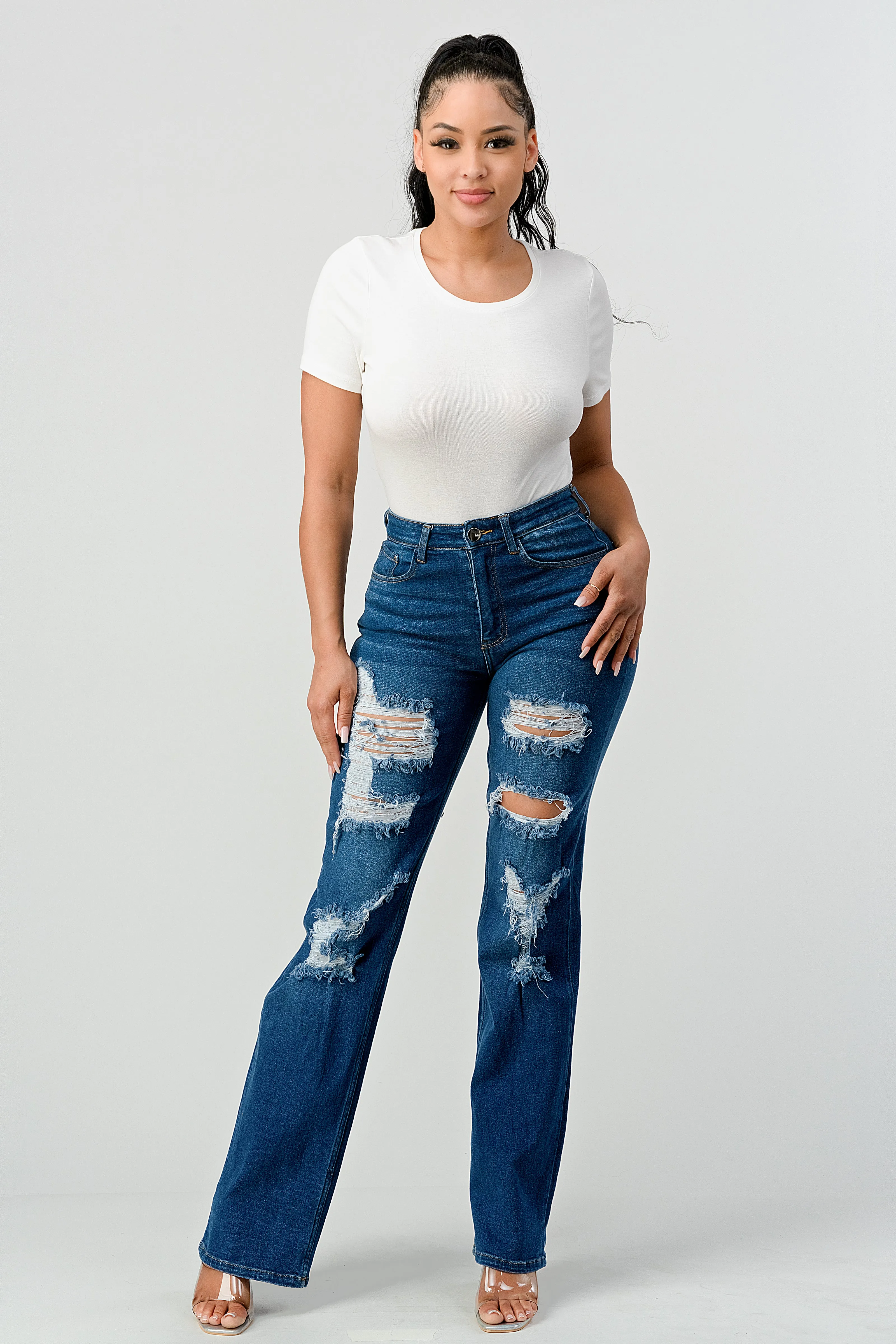 LM-032 WIDE LEG JEANS INDIGO