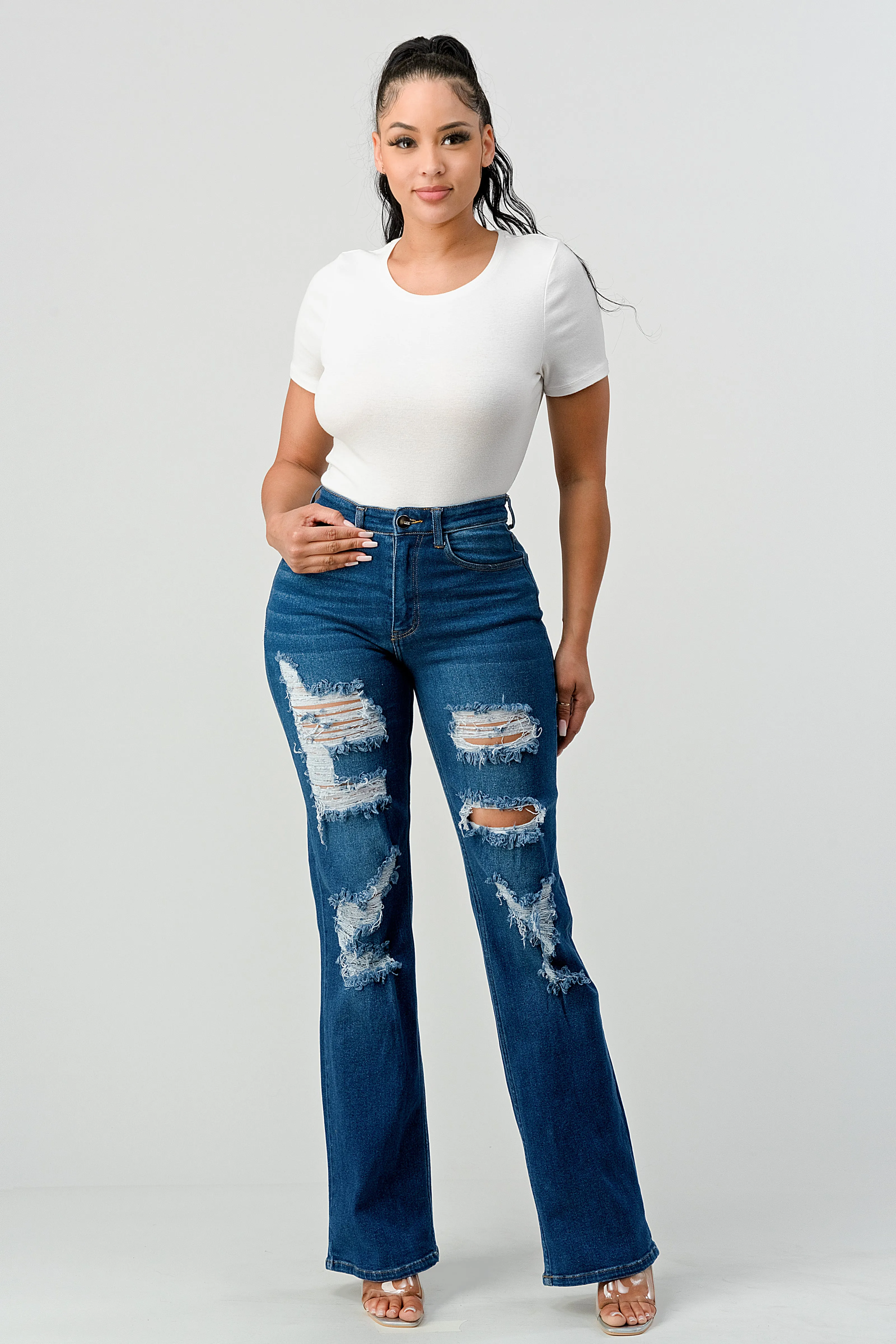 LM-032 WIDE LEG JEANS INDIGO