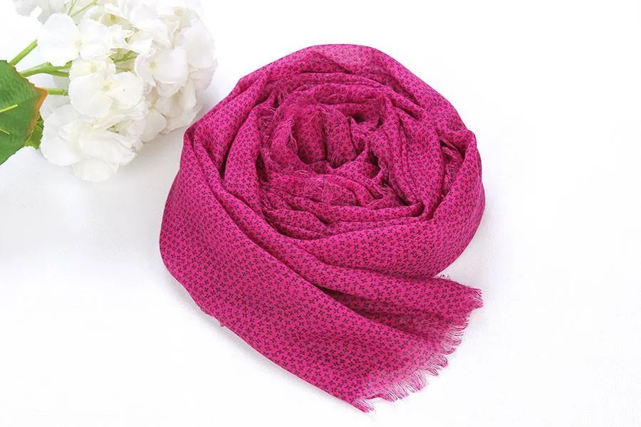 Long Viscose Scarf Plain Pink Color COT207