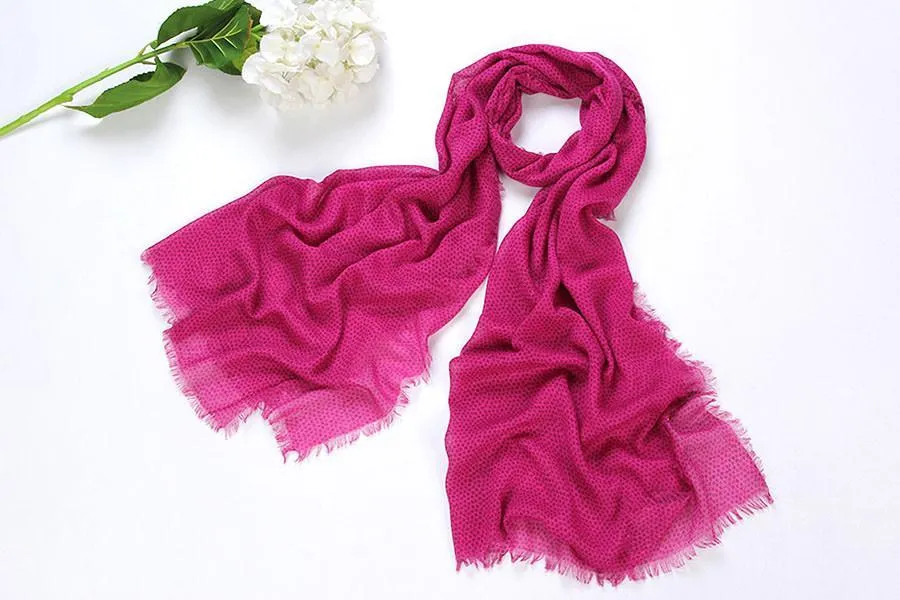 Long Viscose Scarf Plain Pink Color COT207
