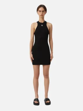 Nora Rib Mini Dress - Black