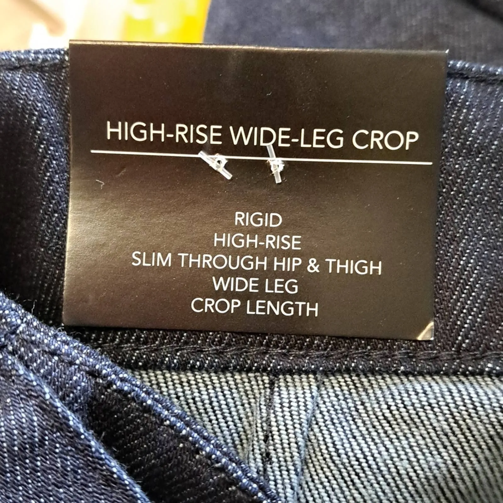 Oat NY Wide-Leg Tie-Waist High Rise Jeans Dark Rinse