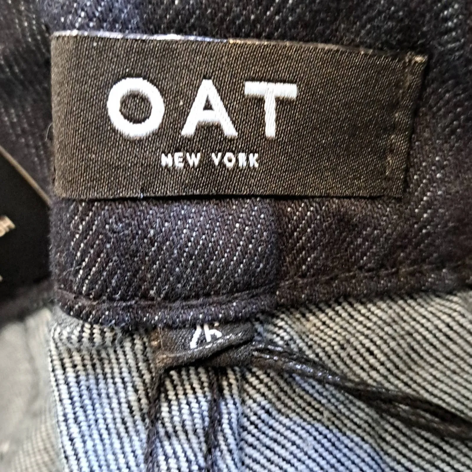 Oat NY Wide-Leg Tie-Waist High Rise Jeans Dark Rinse