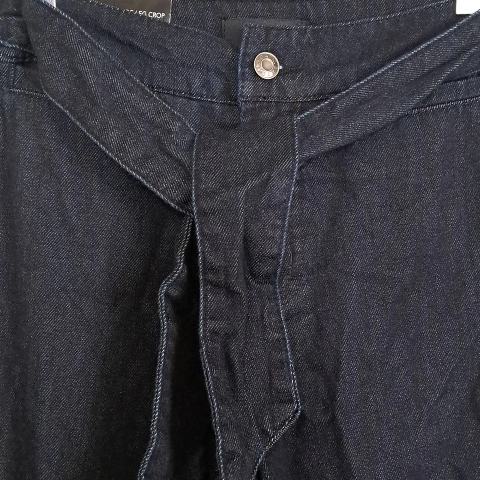 Oat NY Wide-Leg Tie-Waist High Rise Jeans Dark Rinse