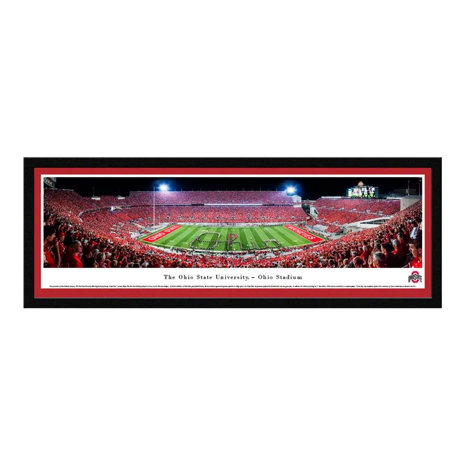 Ohio State "Script Ohio" at Ohio Stadium Select Framed Panorama