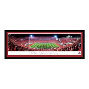 Ohio State "Script Ohio" at Ohio Stadium Select Framed Panorama