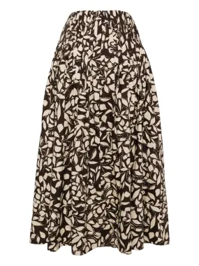 Pinecrest Midi Skirt in Mosaic Flora Soil