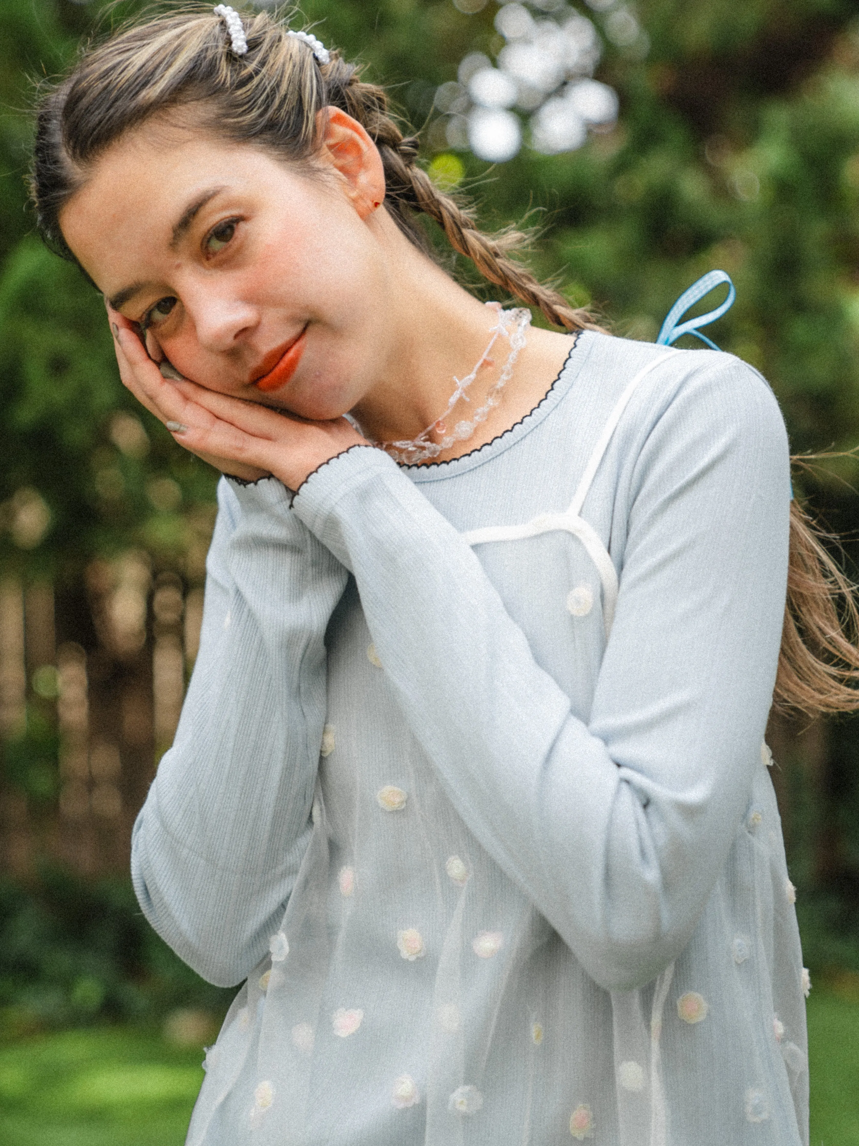 Pure Color Rib Top