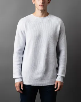 Rain Wool Ribbed Crewneck Sweater