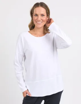 Rib Long Sleeve White