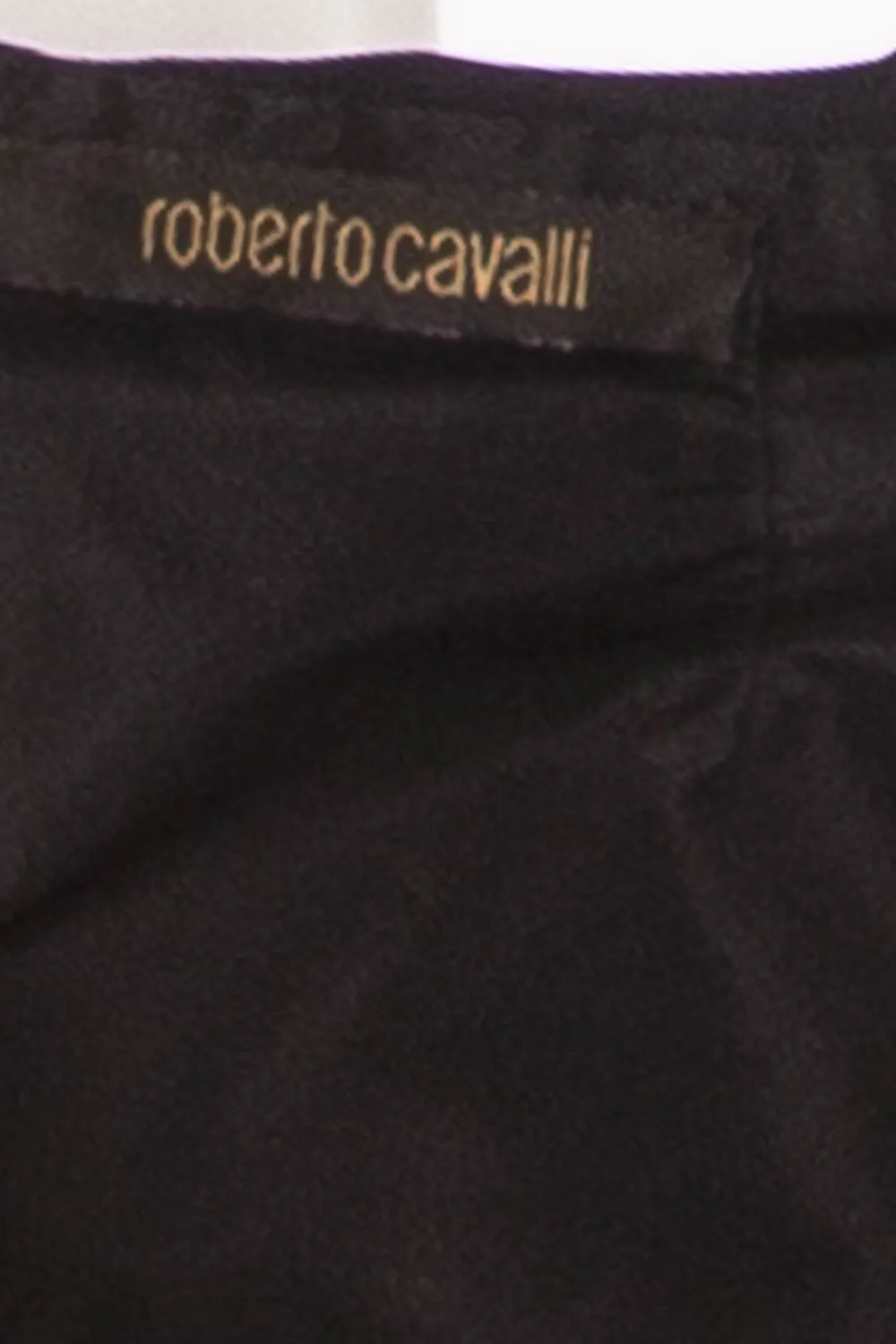 Roberto Cavalli - Midnight Blue Long Gown with Ostrich Fringe Scarf - IT 42