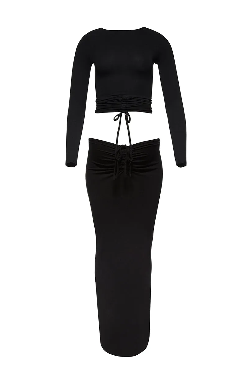 Soft Rib Maxi Skirt