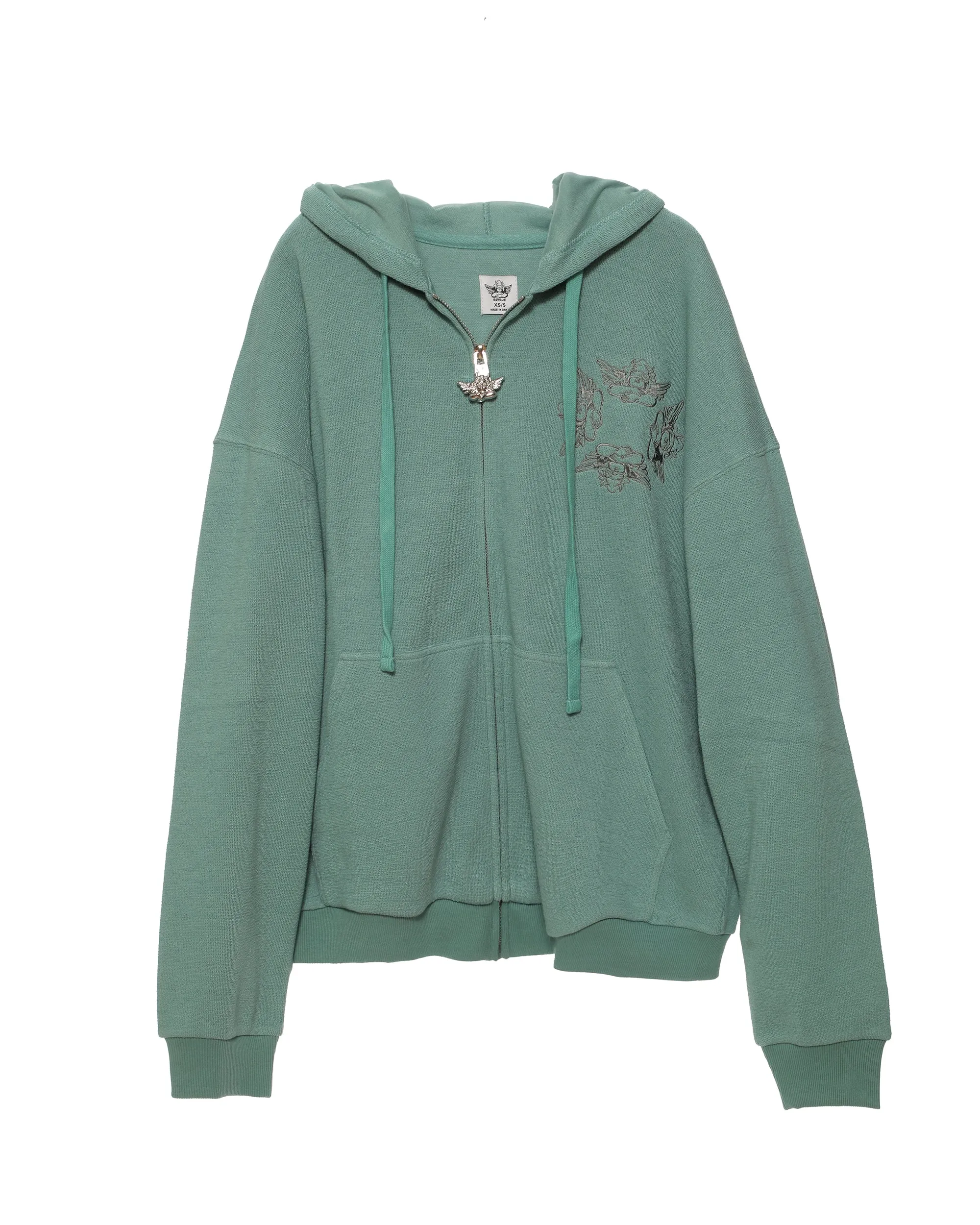Teal Boys Lie Athletics Harley Zip-Up Hoodie