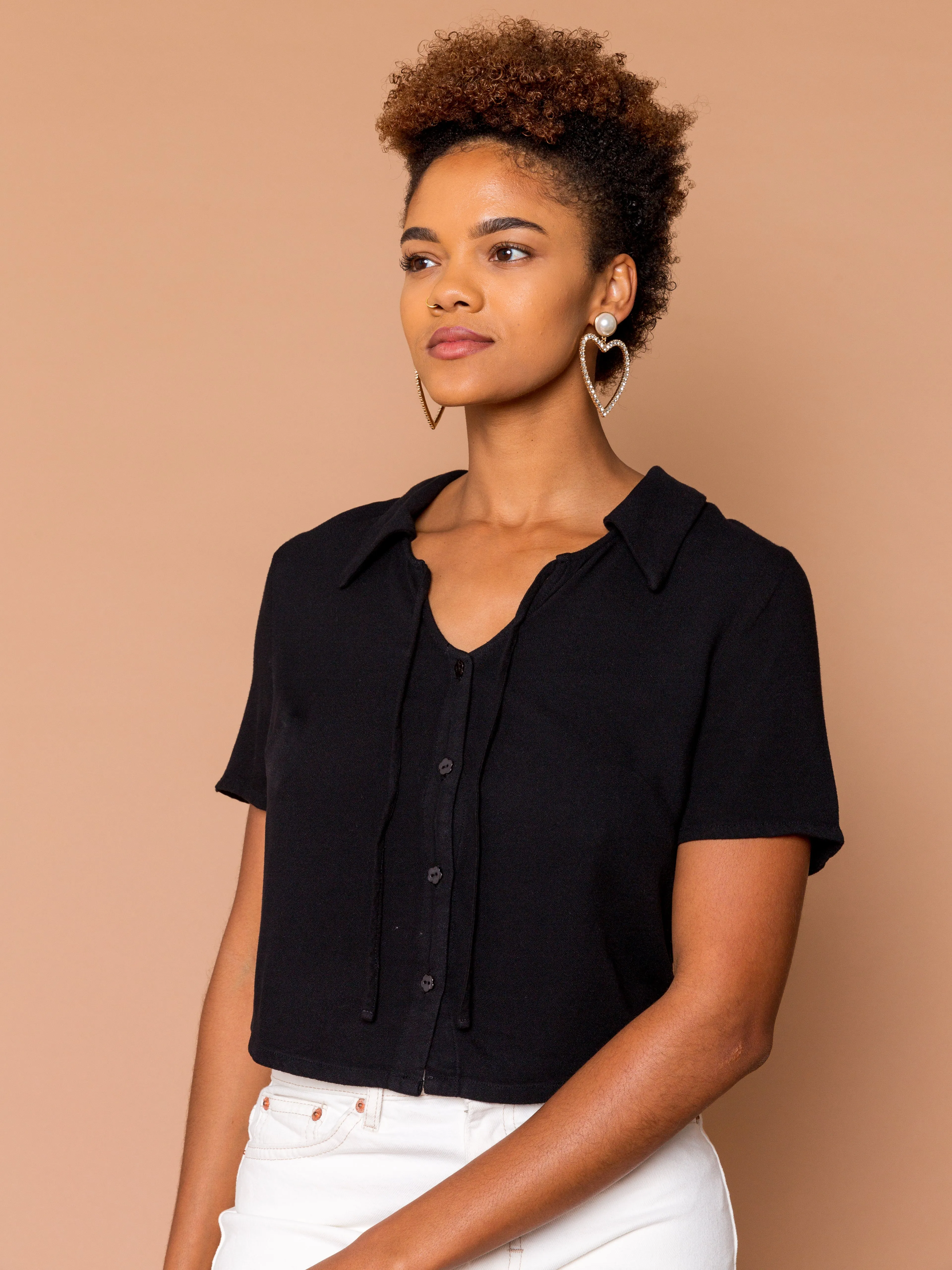 THE SECRETARY TOP ~ Black