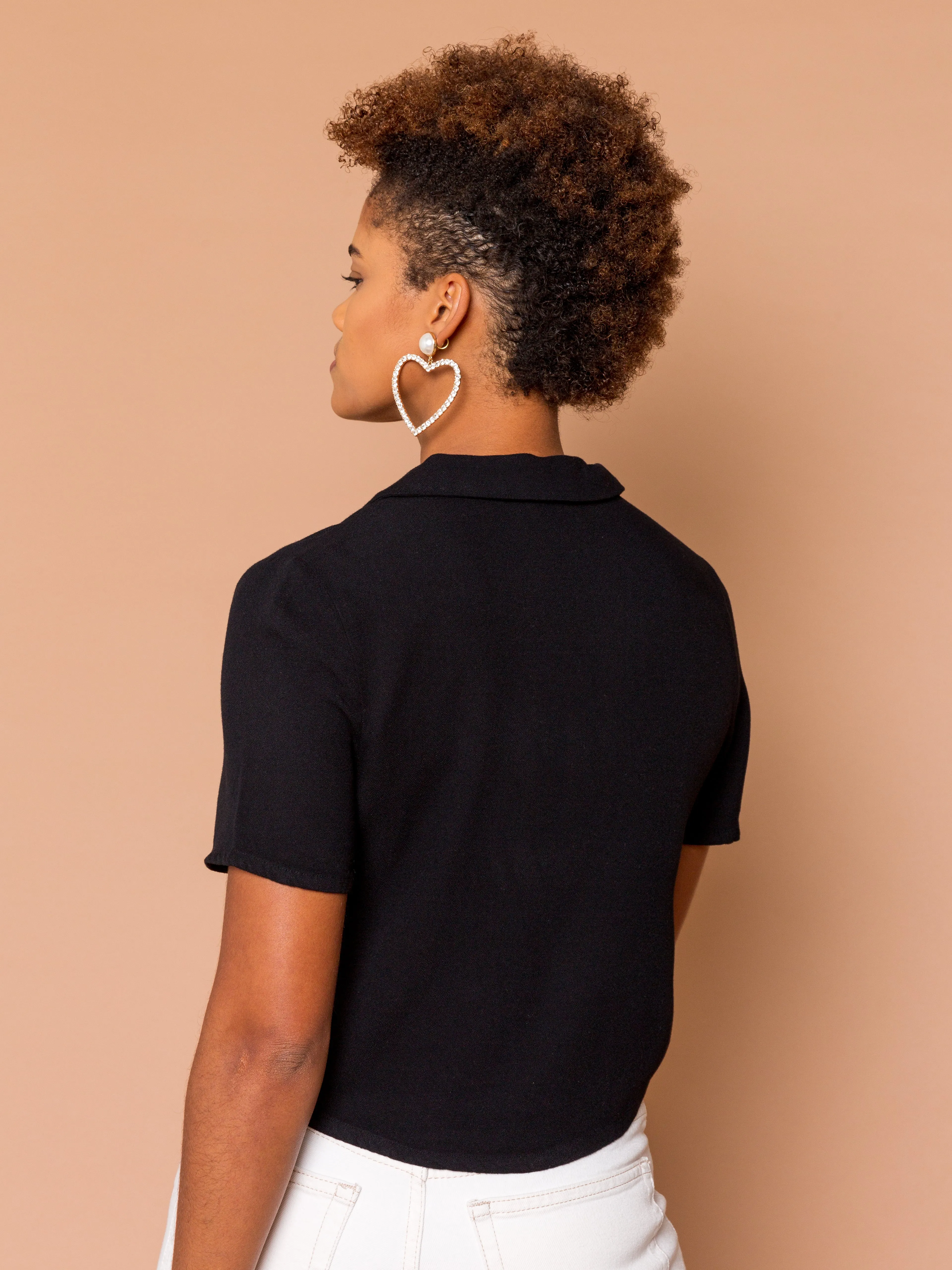 THE SECRETARY TOP ~ Black