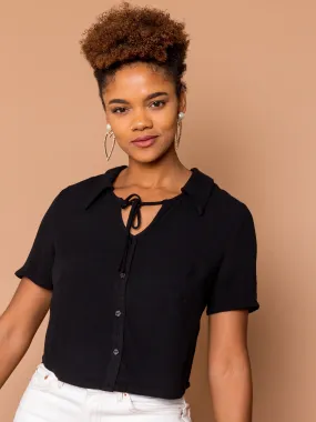 THE SECRETARY TOP ~ Black