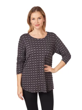 Tianello Honeycomb Knit Jersey "Martha" Blouse-(Oversized Fit)-size XS,S