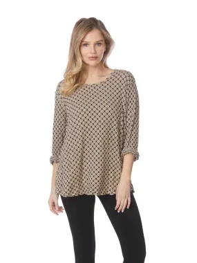 Tianello Honeycomb Knit Jersey "Martha" Blouse-(Oversized Fit)