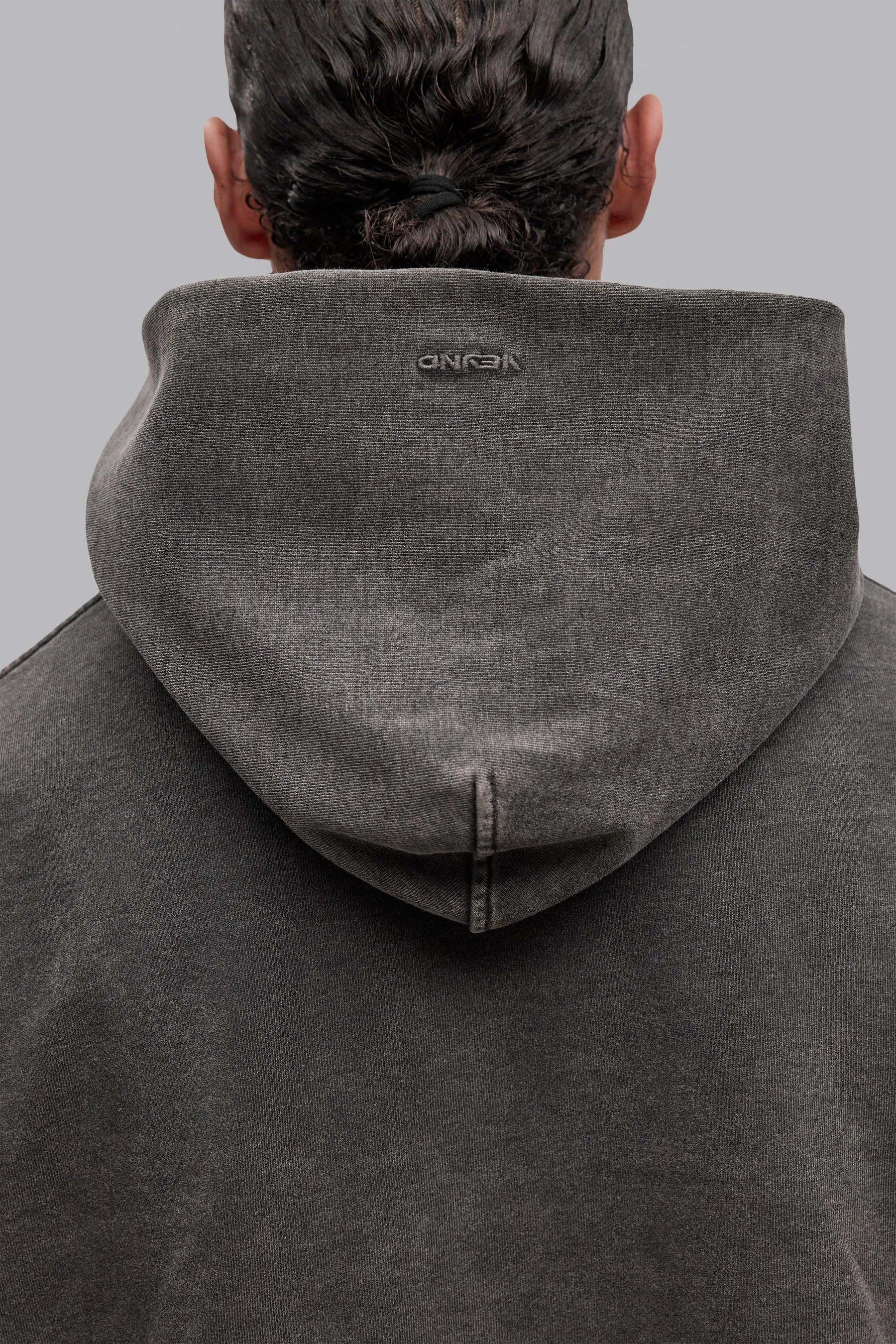 V_LYFE420 BOXY HOODIE - Gray Vintage