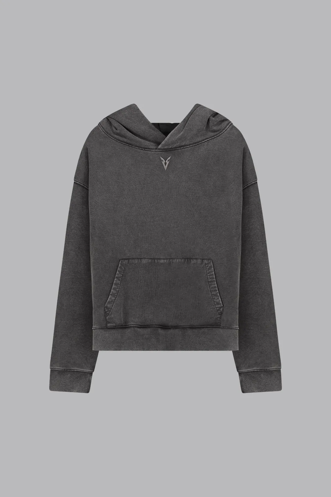 V_LYFE420 BOXY HOODIE - Gray Vintage