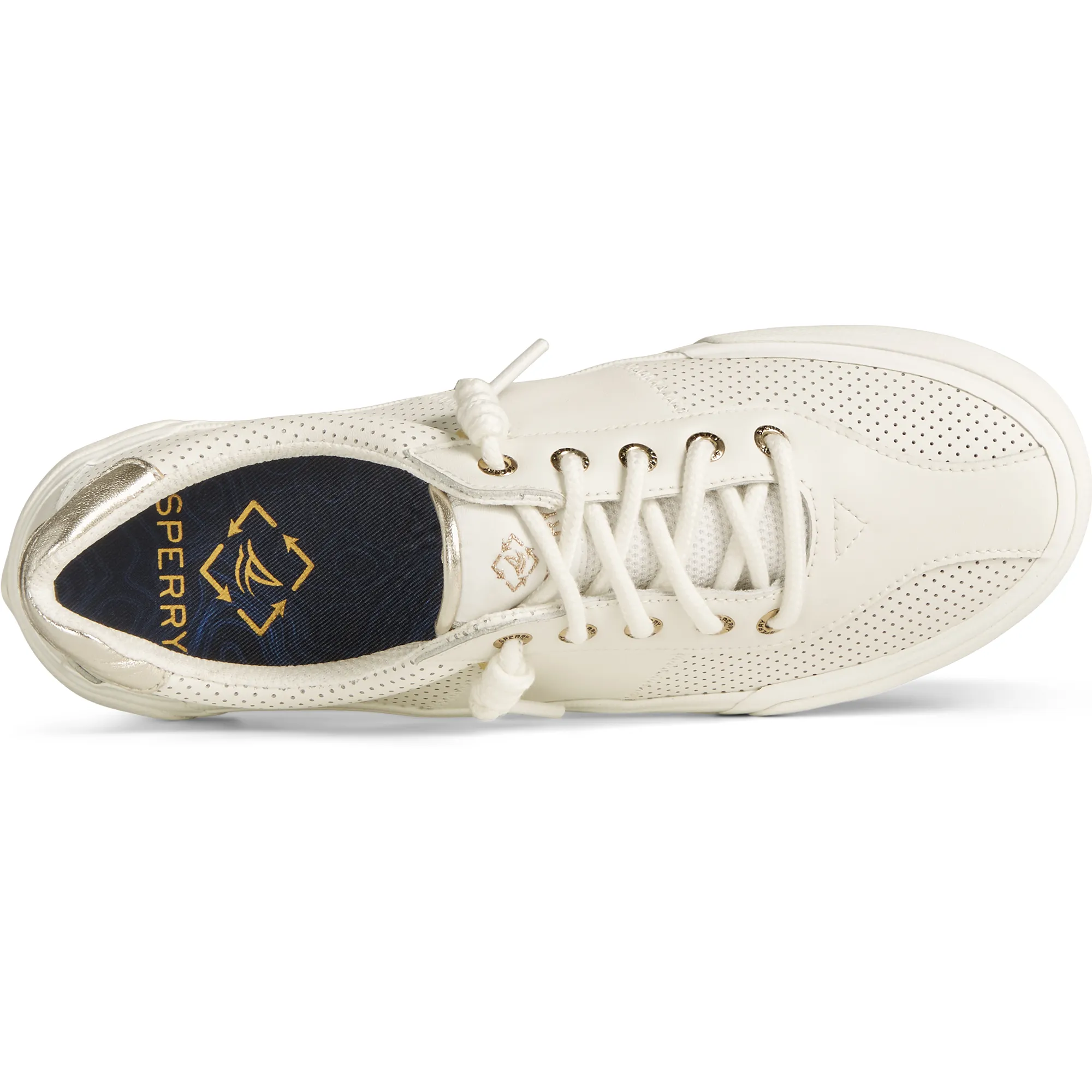 Women's SeaCycled™ Soletide Racy Metallic Sneaker - White (STS87589)
