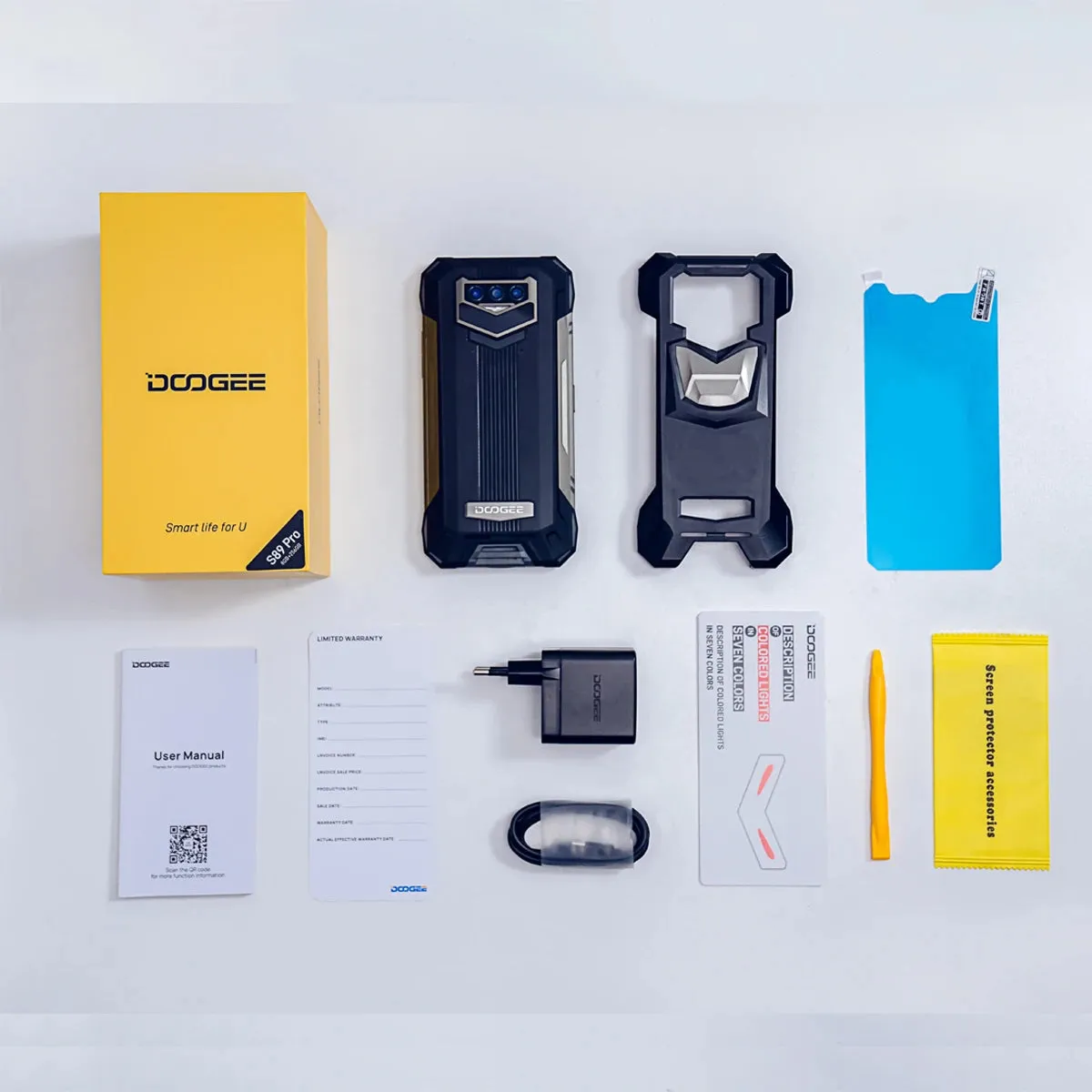 World Premiere DOOGEE S89 Pro Rugged Phone 12000mAh Large Battery Smartphone Helio P90 64MP Camera Phone 8GB 256GB NFC Phone 65W