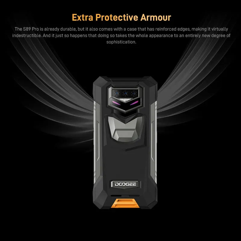 World Premiere DOOGEE S89 Pro Rugged Phone 12000mAh Large Battery Smartphone Helio P90 64MP Camera Phone 8GB 256GB NFC Phone 65W
